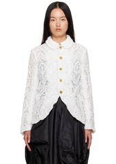 Comme des Garçons Comme des Garçons White Floral Jacket