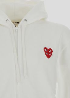 Comme Des Garçons Double Heart Embroidery Hood Sweatshirt