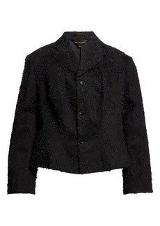 Comme des Garçons Embroidered Cotton Twill Jacket in Black at Nordstrom