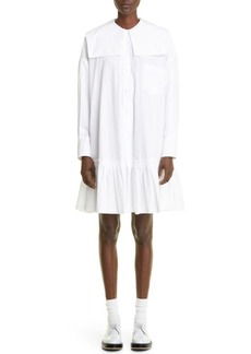 Comme des Garçons Girl Cotton Broadcloth Shirtdress in White at Nordstrom