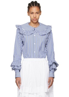 Comme des Garçons Girl Navy & White Striped Shirt