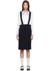 Comme des Garçons Girl Navy Suspender Midi Skirt