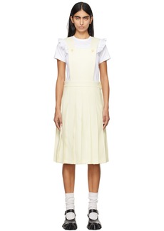 Comme des Garçons Girl Off-White Jersey Pinafore Midi Dress