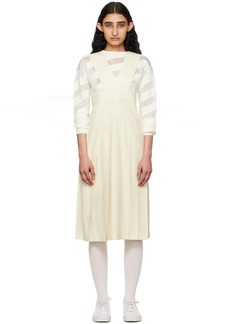 Comme des Garçons Girl Off-White Pleated Midi Dress