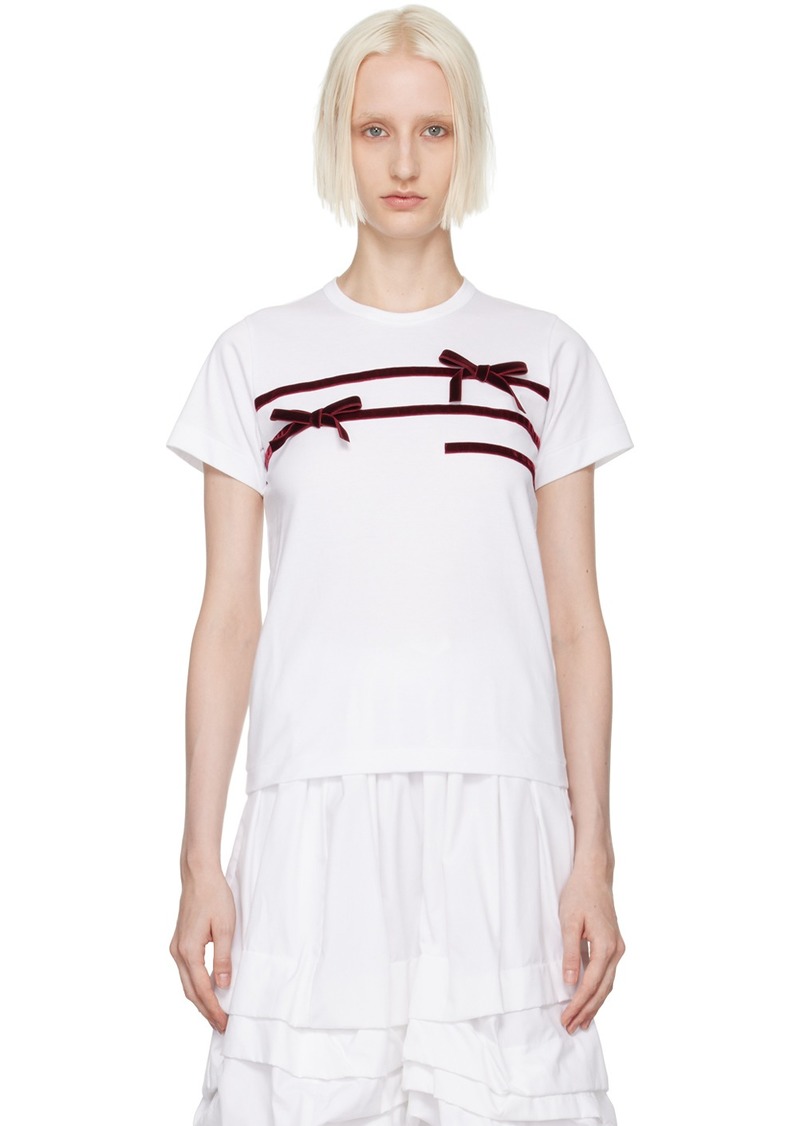 Comme des Garçons Girl White Ribbon T-Shirt