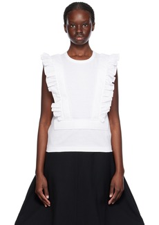 Comme des Garçons Girl White Ruffled Tank Top