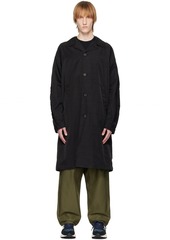 Comme des Garçons Homme Black Spread Collar Coat