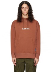 Comme des Garçons Homme Brown Print Hoodie