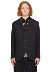 Comme des Garçons Homme Deux Gray & Brown Notched Blazer