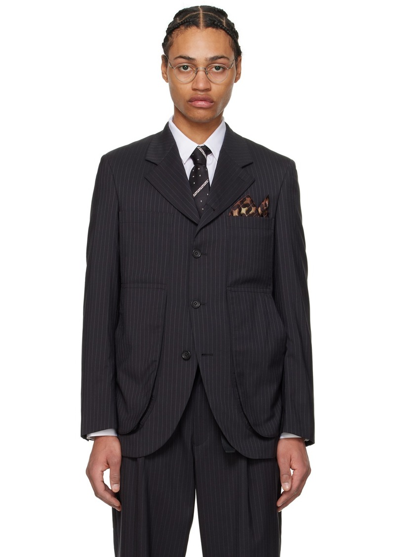 Comme des Garçons Homme Deux Gray Pinstripe Blazer