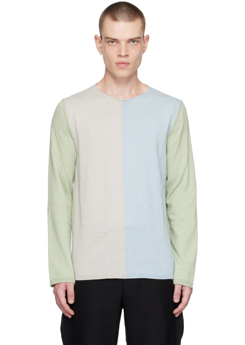 Comme des Garçons Homme Deux Multicolor Colorblocked Sweater