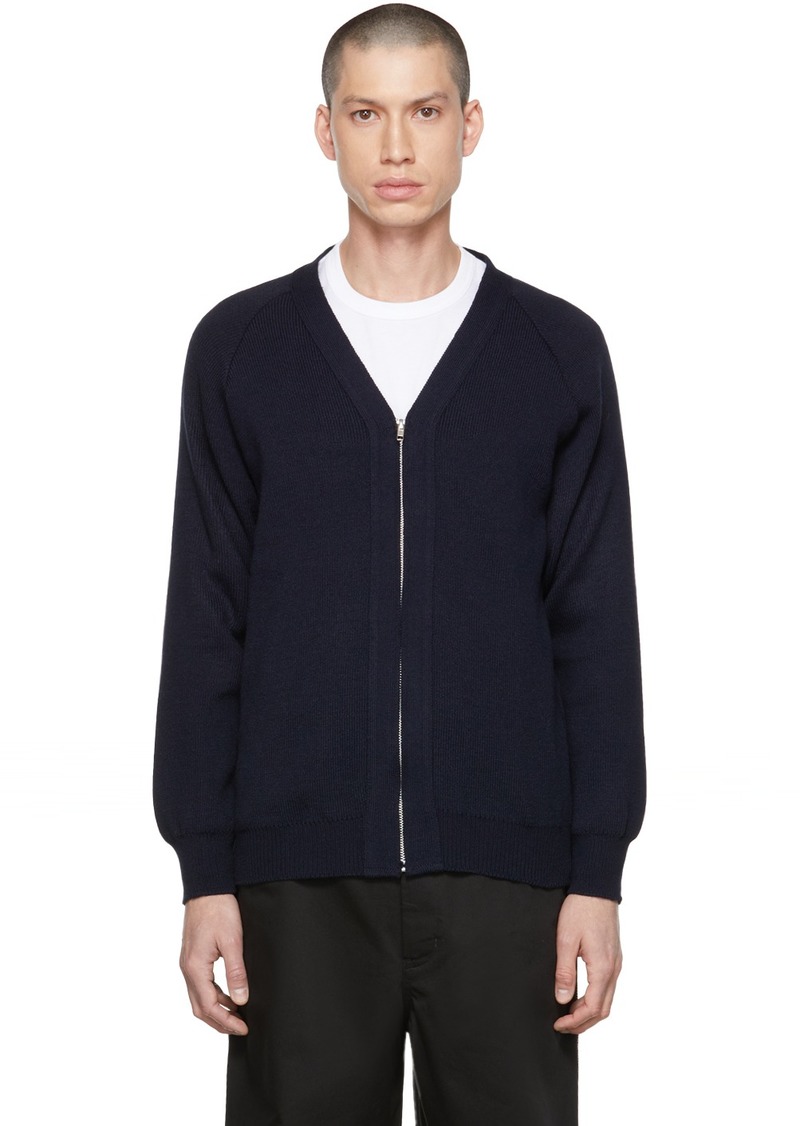 Comme des Garçons Homme Deux Navy Lochaven Of Scotland Edition Cardigan