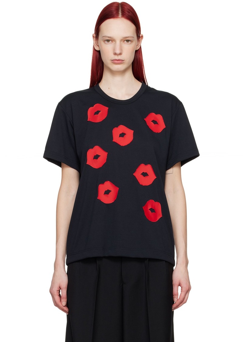 Comme des Garçons Homme Plus Black Appliqué T-Shirt