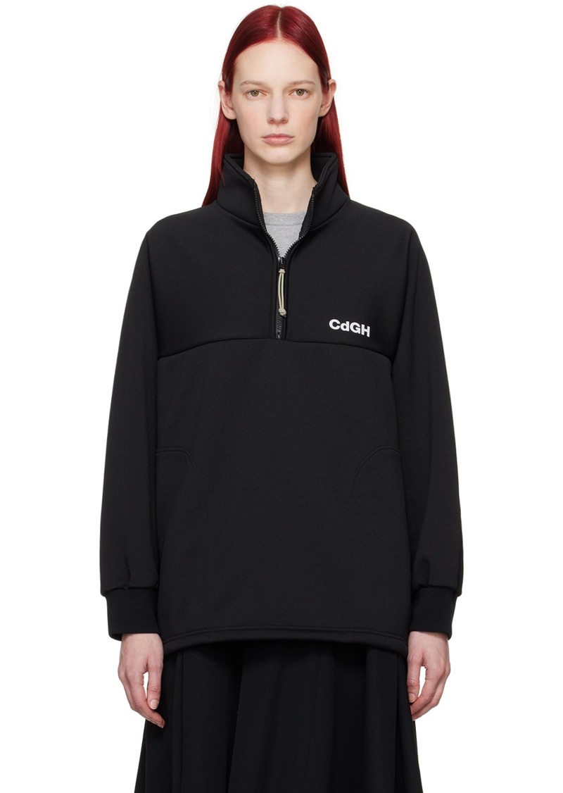 Comme des Garçons Homme Plus Black Half-Zip Sweatshirt