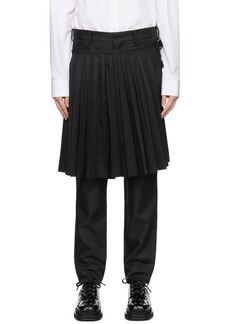 Comme des Garçons Homme Plus Black Layered Trousers