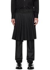 Comme des Garçons Homme Plus Black Pleated Trousers