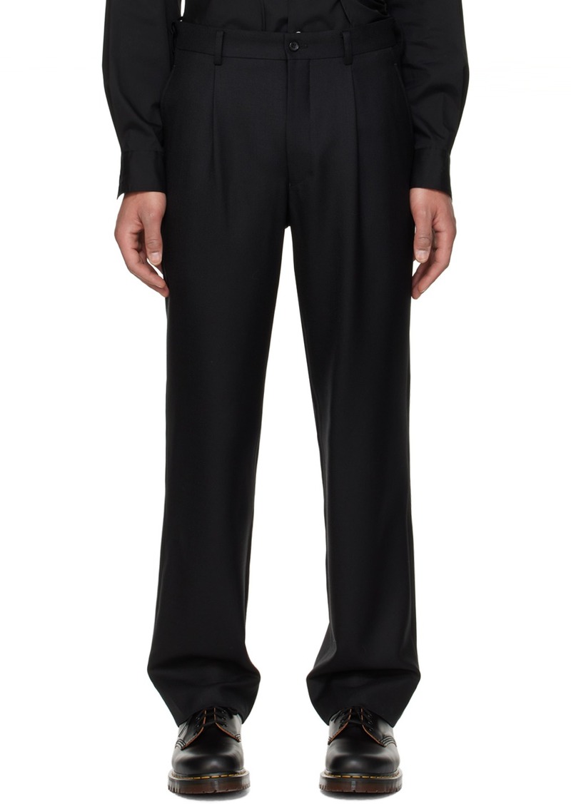 Comme des Garçons Homme Plus Black Pleated Trousers