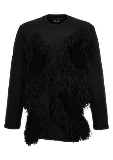 COMME DES GARÇONS HOMME PLUS Cut-out and fringed sweater