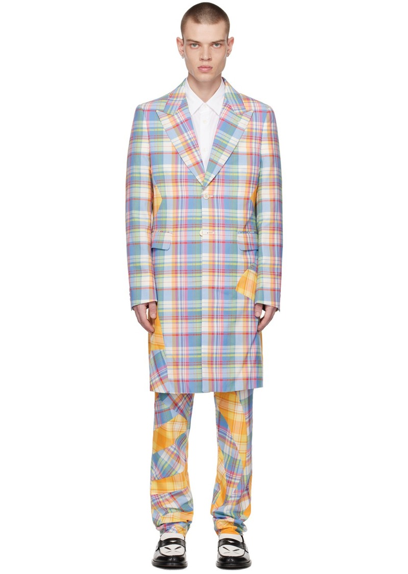 Comme des Garçons Homme Plus Multicolor Check Coat