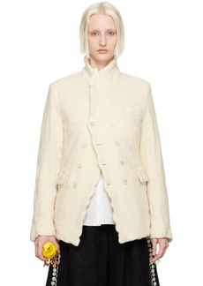 Comme des Garçons Homme Plus Off-White Double-Breasted Blazer