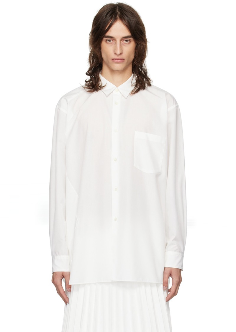 Comme des Garçons Homme Plus White Asymmetric Shirt