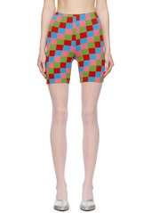 Comme des Garçons Multicolor Intarsia Shorts