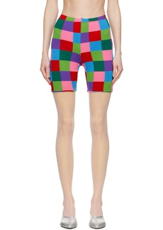 Comme des Garçons Multicolor Intarsia Shorts