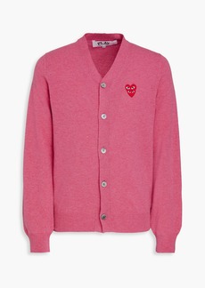 COMME DES GARÇONS - Appliquéd wool cardigan - Pink - XL