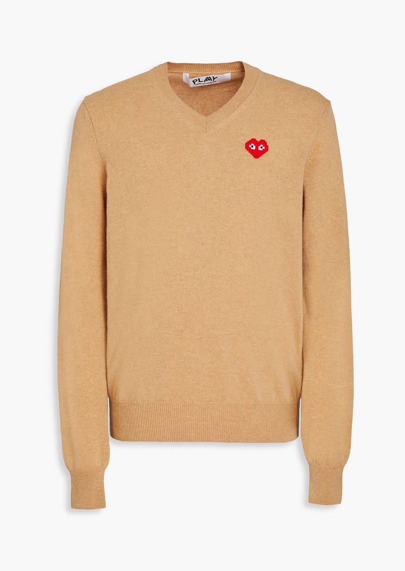 COMME DES GARÇONS - Appliquéd wool sweater - Neutral - S