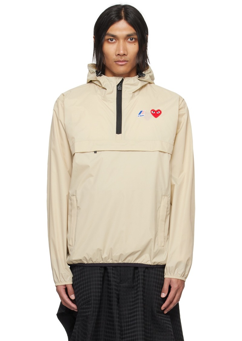 COMME des GARÇONS PLAY Beige K-Way Edition Claude Jacket