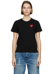 COMME des GARÇONS PLAY Black & Red Layered Heart T-Shirt