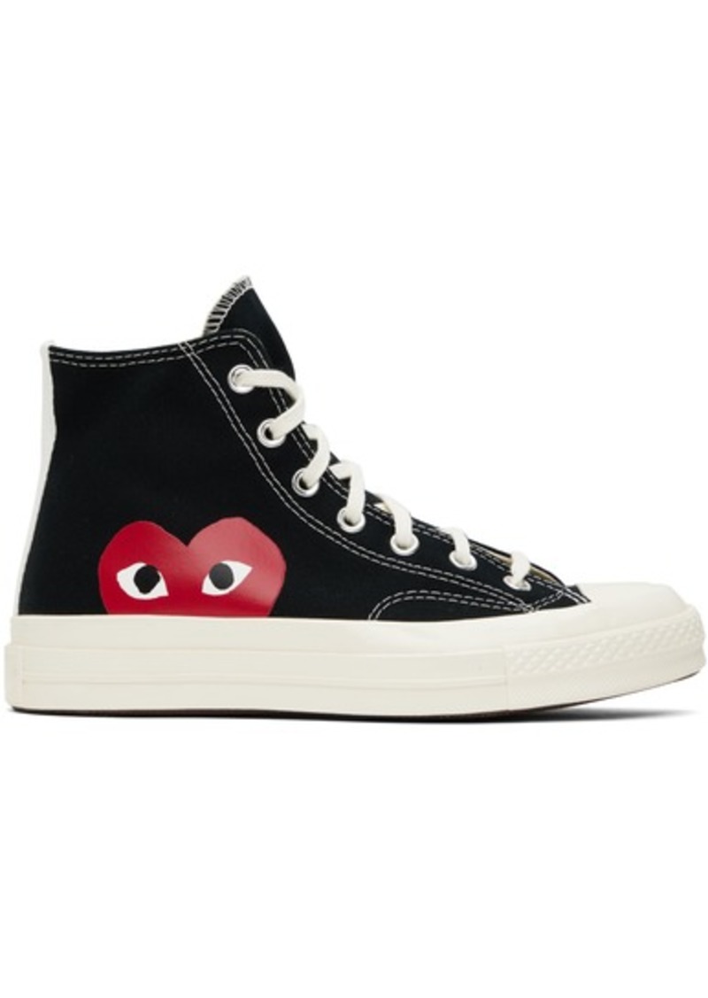 COMME des GARÇONS PLAY Black & White Converse Edition PLAY Chuck 70 High Top Sneakers