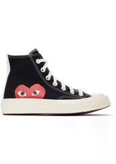 COMME des GARÇONS PLAY Black Converse Edition Half Heart Chuck 70 High Sneakers