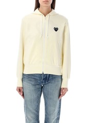 COMME DES GARÇONS PLAY Black heart zipped hoodie