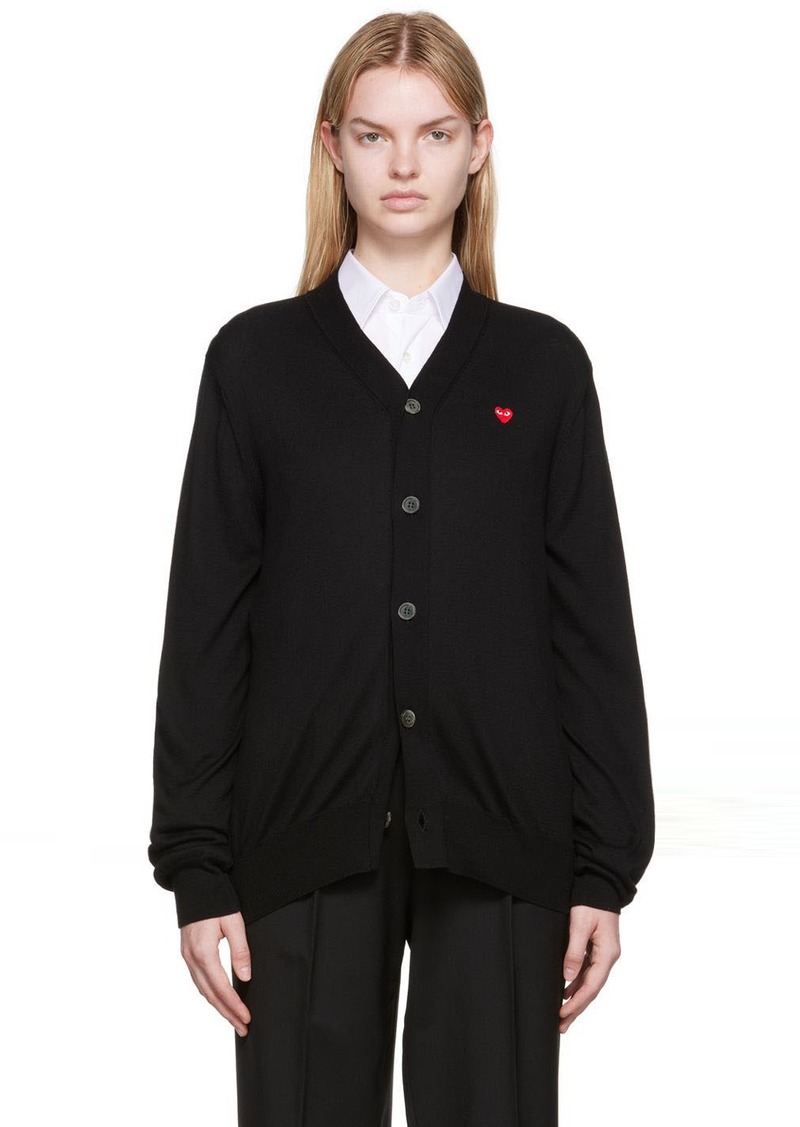 COMME des GARÇONS PLAY Black Small Heart Patch Cardigan