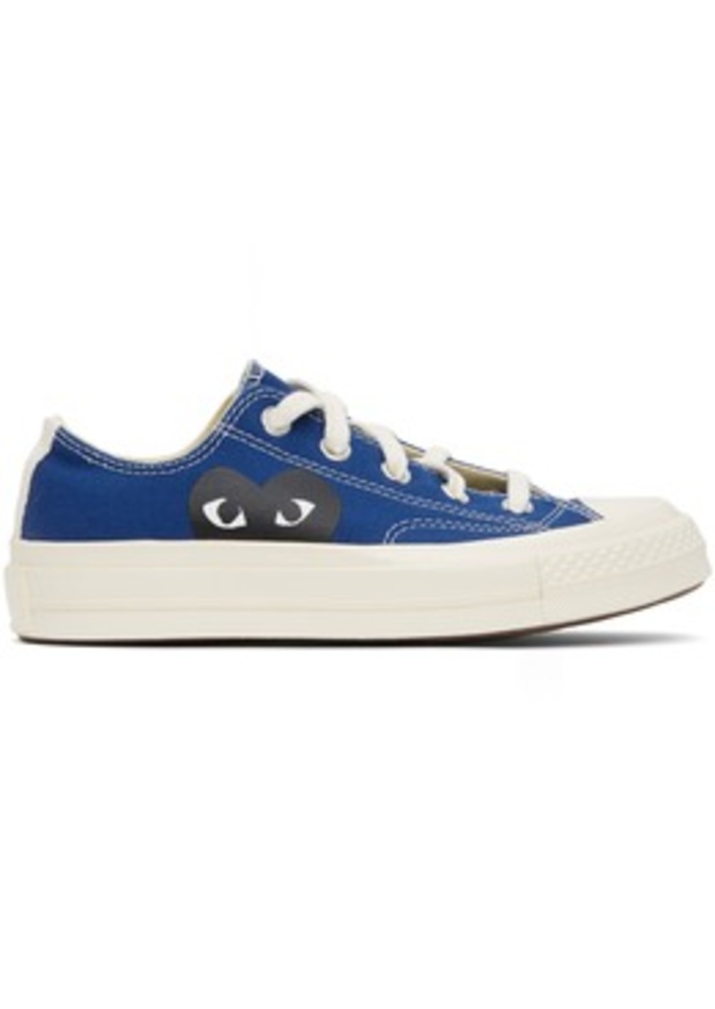 COMME des GARÇONS PLAY Blue Converse Edition Half Heart Chuck 70 Low Sneakers