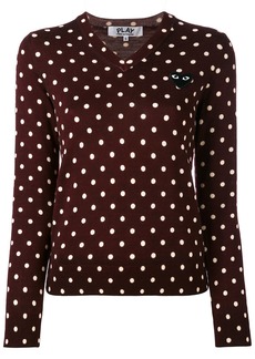 Comme des Garçons dotted V-neck jumper