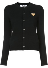 Comme des Garçons embroidered heart cardigan