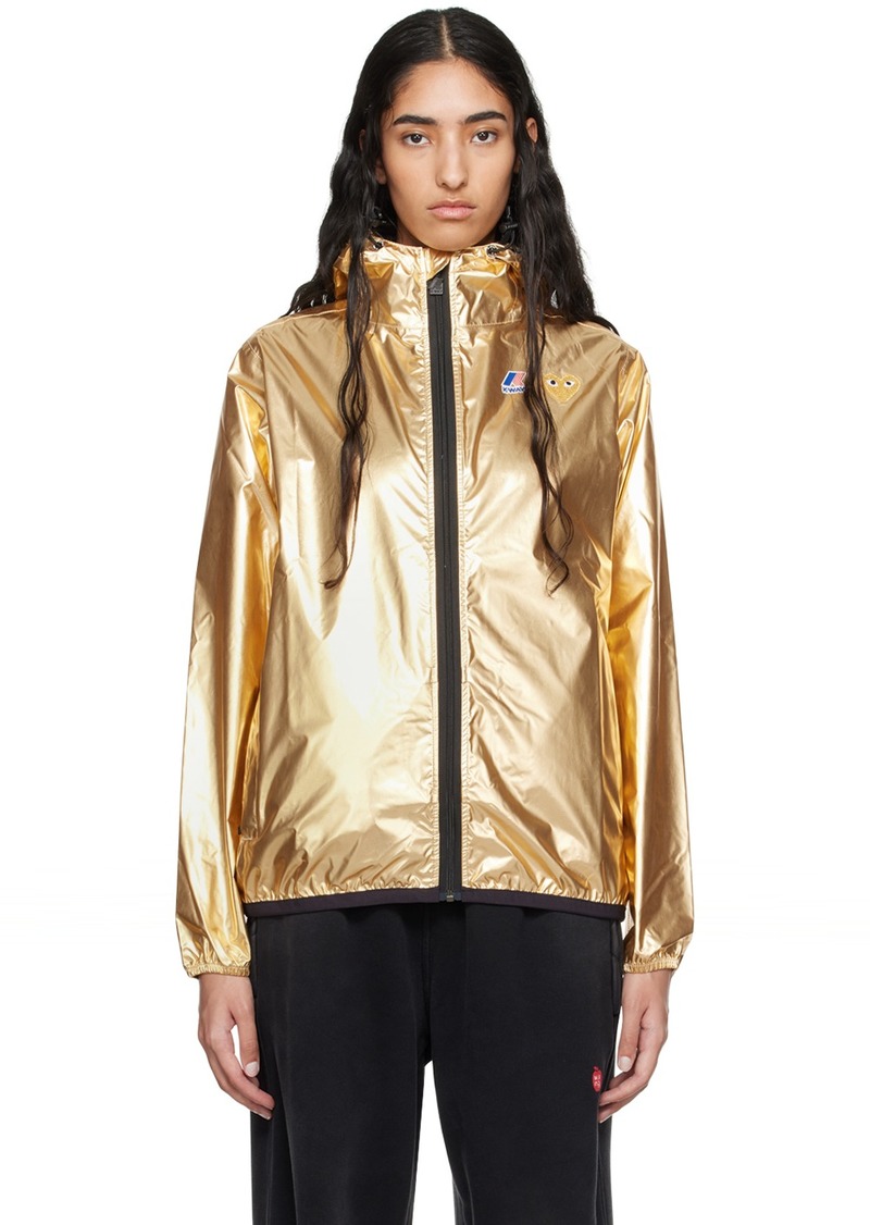 COMME des GARÇONS PLAY Gold K-Way Edition Emblem Rain Jacket