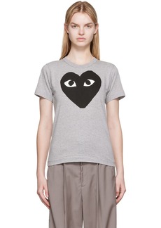 COMME des GARÇONS PLAY Gray & Black Large Heart T-Shirt