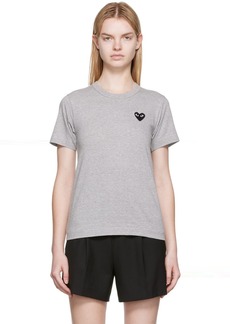 COMME des GARÇONS PLAY Gray Heart Patch T-Shirt