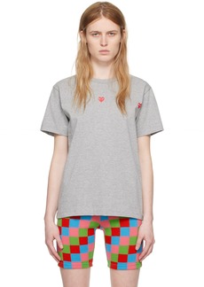 COMME des GARÇONS PLAY Gray Horizontal Heart T-Shirt