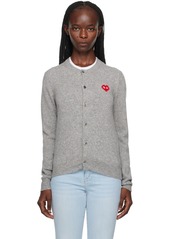 COMME des GARÇONS PLAY Gray Invader Edition Cardigan