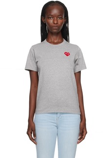 COMME des GARÇONS PLAY Gray Invader Edition Heart T-Shirt