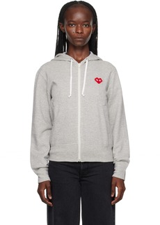 COMME des GARÇONS PLAY Gray Invader Edition Hoodie