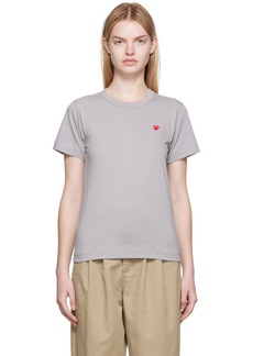 COMME des GARÇONS PLAY Gray Small Heart T-Shirt