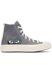 COMME des GARÇONS PLAY Grey Converse Edition Half Heart Chuck 70 High Sneakers