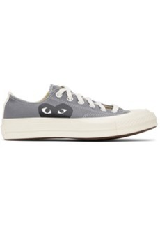 COMME des GARÇONS PLAY Grey Converse Edition Half Heart Chuck 70 Low Sneakers