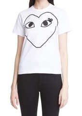 Comme des Garçons PLAY Heart Graphic Tee in 1-White at Nordstrom