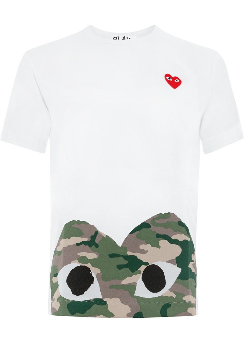 Comme des Garçons camouflage edge heart T-shirt